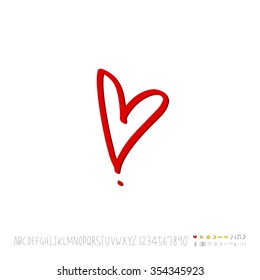 Hand drawn heart illustration - vector