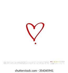 Hand drawn heart illustration - vector