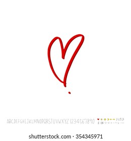 Hand drawn heart illustration - vector