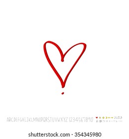 Hand drawn heart illustration - vector