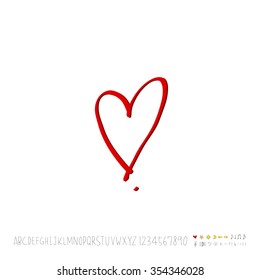Hand drawn heart illustration - vector
