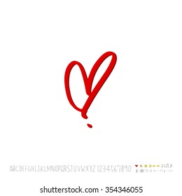 Hand drawn heart illustration - vector