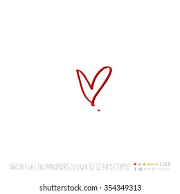 Hand drawn heart illustration - vector
