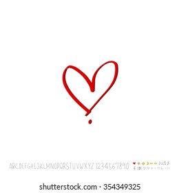 Hand drawn heart illustration - vector