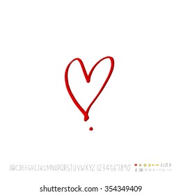 Hand drawn heart illustration - vector