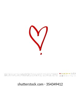 Hand drawn heart illustration - vector
