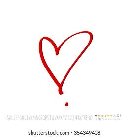 Hand drawn heart illustration - vector