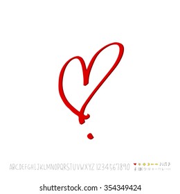 Hand drawn heart illustration - vector