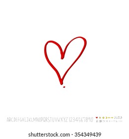 Hand drawn heart illustration - vector