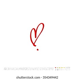 Hand drawn heart illustration - vector