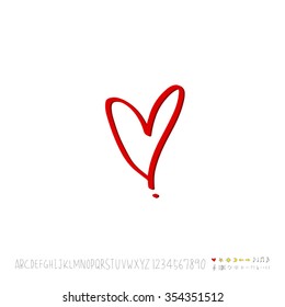 Hand drawn heart illustration - vector