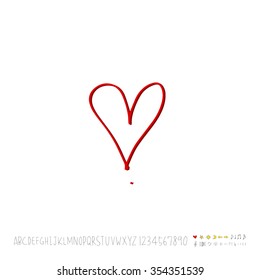 Hand drawn heart illustration - vector