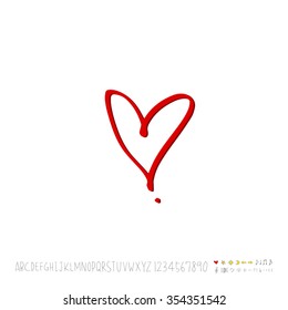 Hand drawn heart illustration - vector