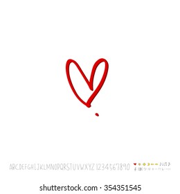 Hand drawn heart illustration - vector
