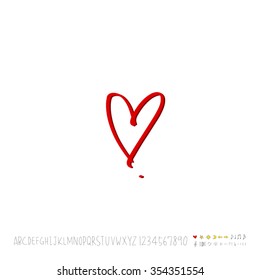 Hand drawn heart illustration - vector