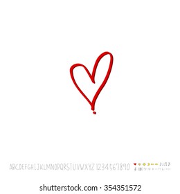 Hand drawn heart illustration - vector