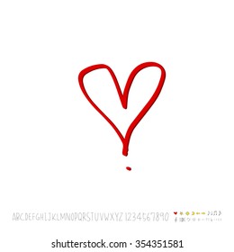 Hand drawn heart illustration - vector
