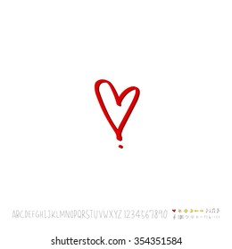 Hand drawn heart illustration - vector