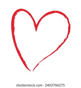 Hand drawn heart. Isolated on a white background. Vector graphic