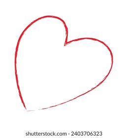 Hand drawn heart. Isolated on a white background. Vector graphic