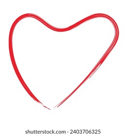 Hand drawn heart. Isolated on a white background. Vector graphic