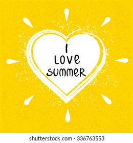 Hand drawn heart and lettering. Element for poster, greeting cards, t-shirts design. Vector.