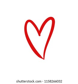 Hand drawn heart, love expression
