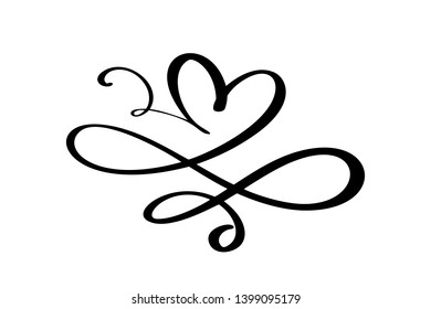 Heart Love Sign Forever Infinity Romantic Stock Vector (Royalty Free ...