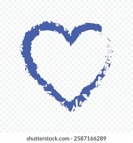 Hand drawn heart on white background. Valentines Day vector elements heart shapes love