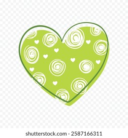 Hand drawn heart on white background. Valentines Day vector elements heart shapes love
