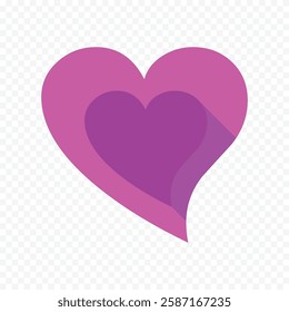 Hand drawn heart on white background. Valentines Day vector elements heart shapes love