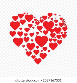 Hand drawn heart on white background. Valentines Day vector elements heart shapes love