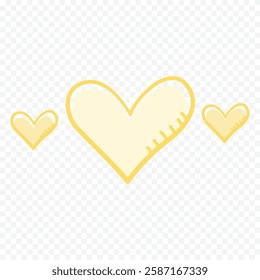 Hand drawn heart on white background. Valentines Day vector elements heart shapes love