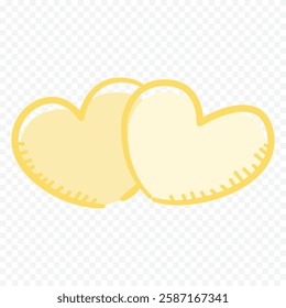 Hand drawn heart on white background. Valentines Day vector elements heart shapes love