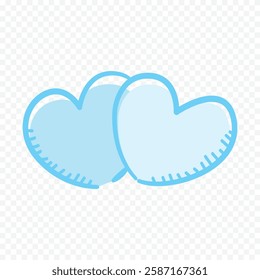 Hand drawn heart on white background. Valentines Day vector elements heart shapes love