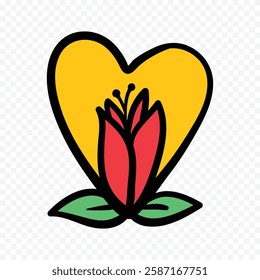 Hand drawn heart on white background. Valentines Day vector elements heart shapes love