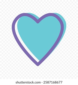 Hand drawn heart on white background. Valentines Day vector elements heart shapes love