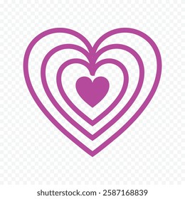 Hand drawn heart on white background. Valentines Day vector elements heart shapes love