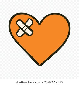 Hand drawn heart on white background. Valentines Day vector elements heart shapes love