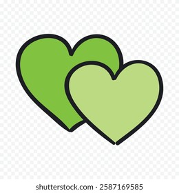 Hand drawn heart on white background. Valentines Day vector elements heart shapes love