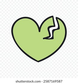 Hand drawn heart on white background. Valentines Day vector elements heart shapes love