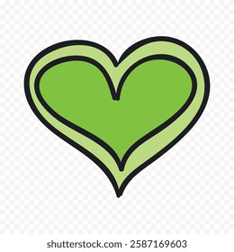 Hand drawn heart on white background. Valentines Day vector elements heart shapes love