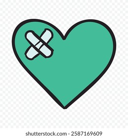 Hand drawn heart on white background. Valentines Day vector elements heart shapes love