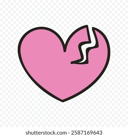 Hand drawn heart on white background. Valentines Day vector elements heart shapes love