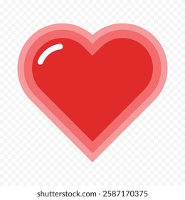 Hand drawn heart on white background. Valentines Day vector elements heart shapes love