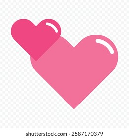 Hand drawn heart on white background. Valentines Day vector elements heart shapes love