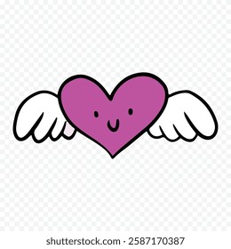 Hand drawn heart on white background. Valentines Day vector elements heart shapes love