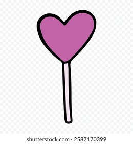 Hand drawn heart on white background. Valentines Day vector elements heart shapes love