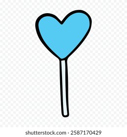 Hand drawn heart on white background. Valentines Day vector elements heart shapes love