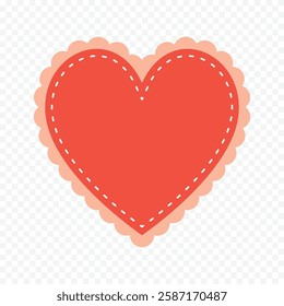 Hand drawn heart on white background. Valentines Day vector elements heart shapes love